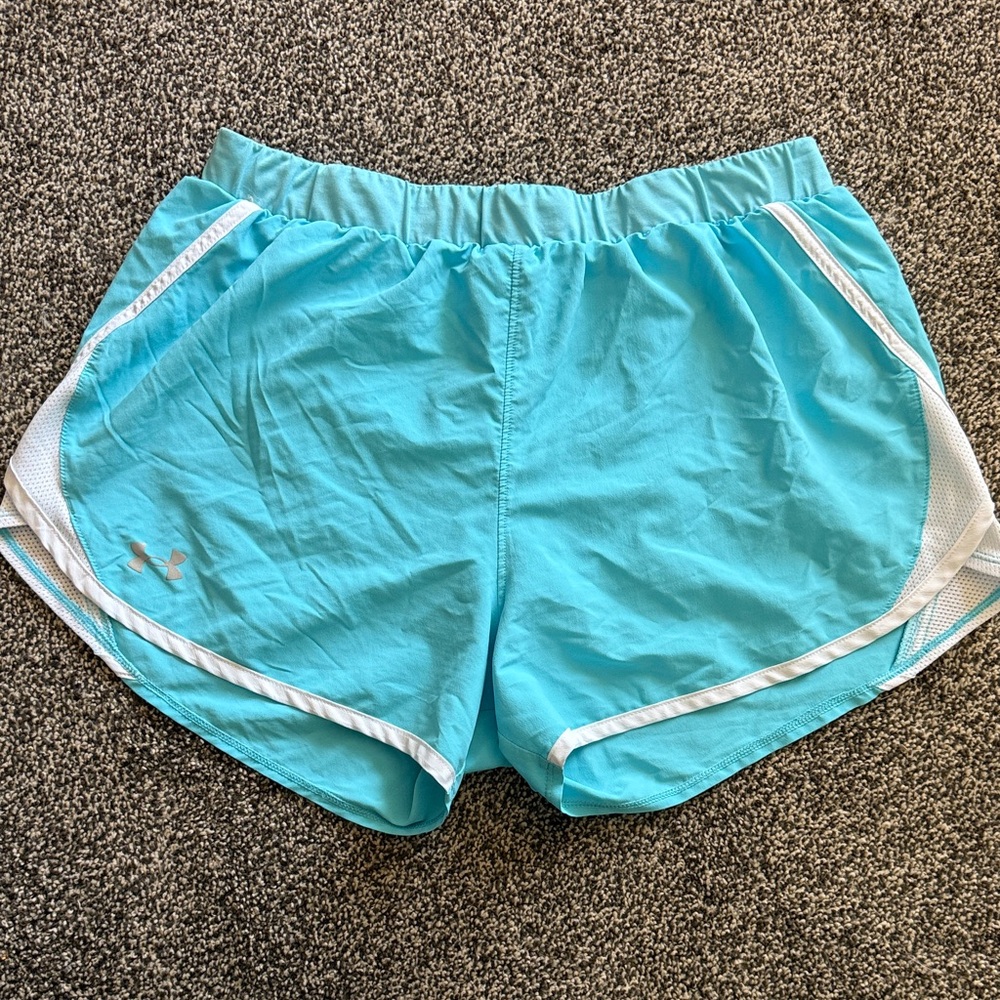 Under Armour Women's Light Blue Athletic Shorts, Large